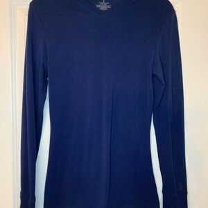 Cuddl Duds Navy V-Neck Top